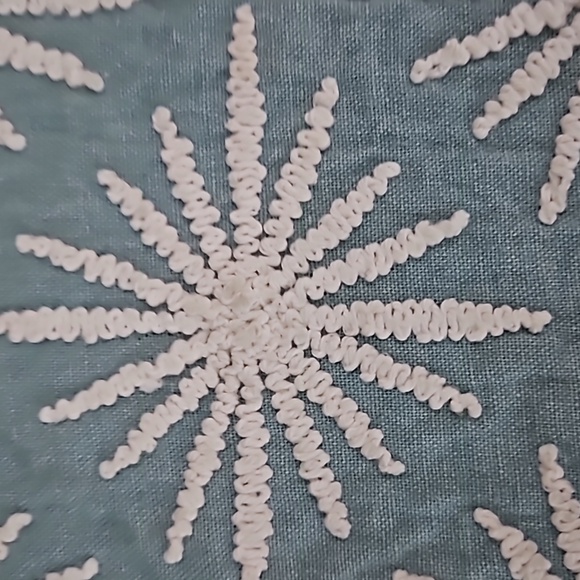 Embroidered Turquoise Star Table Runner - Picture 4 of 4